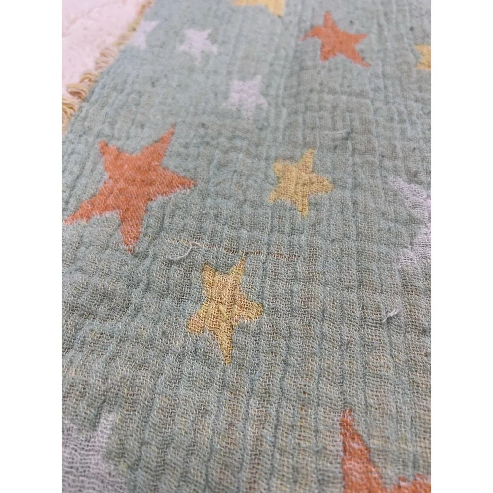 inup home Teen Made In Portugal Star Blanket Blue Orange Yellow